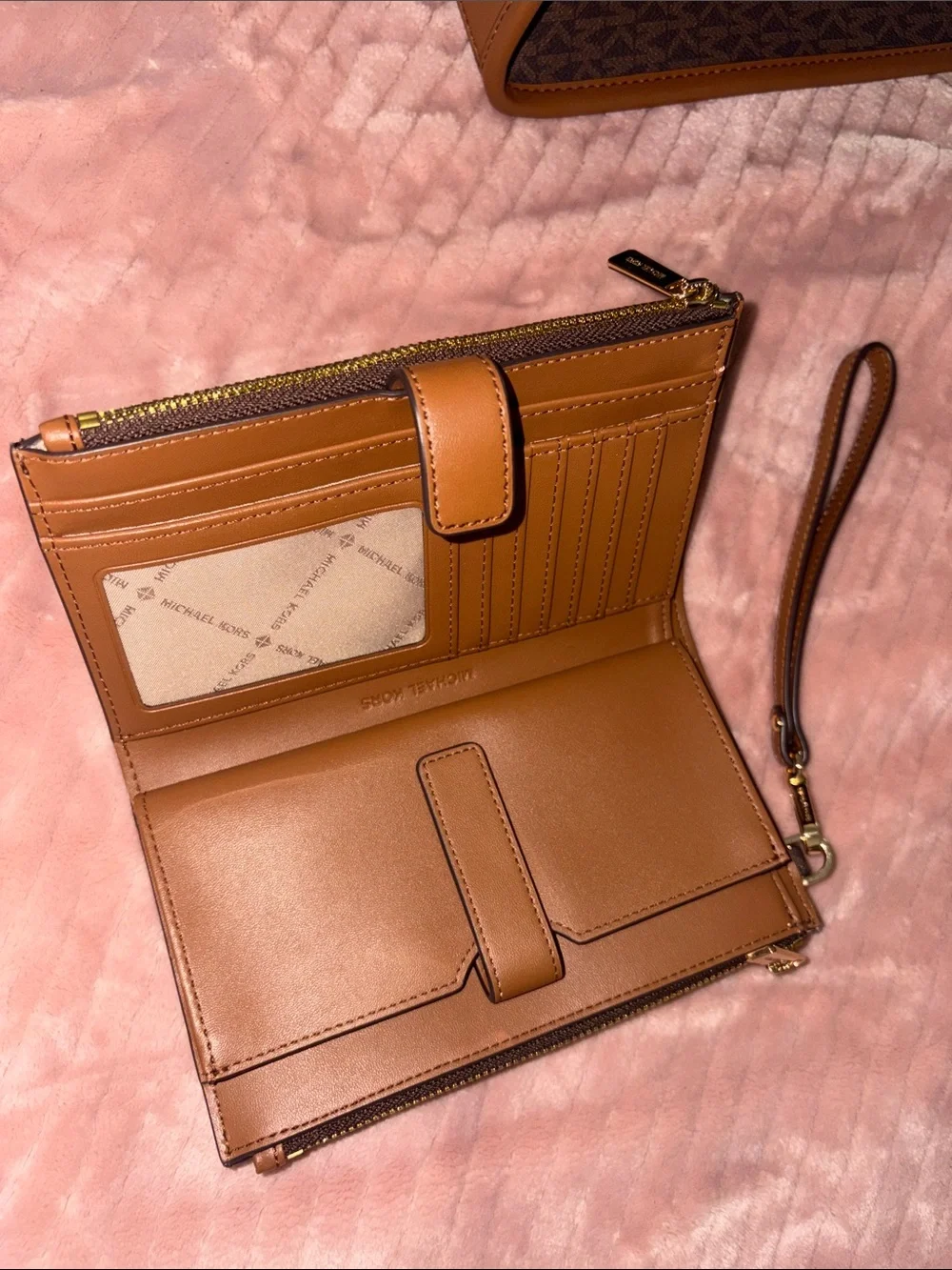 Michael Kors Brown Signature Logo Tote with Adjustable Strap - Picture 3 of 3